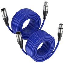 Cabo XLR EBXYA 7,6 m, pacotes com 2 unidades Cabo de microfone XLR M/F azul Cabo XLR EBXYA 7,6 m, pacotes com 2 unidades Cabo de microfone XLR M/F azul