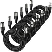 Cabo XLR EBXYA: microfone balanceado de 0,6 m, 6 pacotes, 6 pacotes, macho para fêmea
