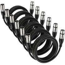 Cabo XLR EBXYA Premium com microfone balanceado de 7,6 m, 6 pacotes