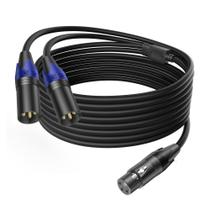 Cabo XLR fêmea para 2 XLR macho Patch Y de 3 m - LanSensu