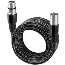 Cabo XLR KINXIYU, microfone de 15 m, 3 pinos, nylon trançado