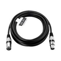 Cabo XLR Macho/Fêmea para Microfone - Extensão Profissional para Gravação e Mixagem de Áudio