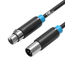 Cabo Xlr Macho - Xlr Fêmea 1m Balanceado Microfone Vention