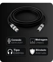 Cabo XLR Macho XLR Fêmea Blindado - CARANA