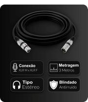 Cabo XLR Macho XLR Fêmea Blindado - CARANA