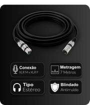 Cabo XLR Macho XLR Fêmea Blindado - CARANA