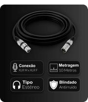 Cabo XLR Macho XLR Fêmea Blindado - CARANA