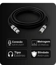 Cabo XLR Macho XLR Fêmea Blindado - CARANA