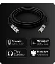 Cabo XLR Macho XLR Fêmea Blindado - CARANA