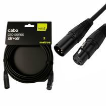 Cabo Xlr Macho Xlr Fêmea Mxt 2 Metros Para Gravação De Estúdio Cabo Xlr Macho Xlr Fêmea Mxt 2 Metros Para Gravação De Estúdio