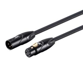 Cabo XLR Monoprice Stage Right 3m Banhado a Ouro 16AWG