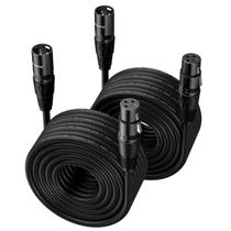 Cabo XLR NUOSIYA 15m, 2 pacotes de cabos de microfone macho para fêmea Cabo XLR NUOSIYA 15m, 2 pacotes de cabos de microfone macho para fêmea