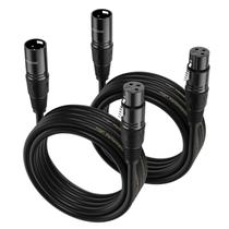 Cabo XLR NUOSIYA 6m, 2 pacotes de microfone balanceado de homem para mulher Cabo XLR NUOSIYA 6m, 2 pacotes de microfone balanceado de homem para mulher