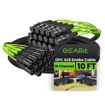 Cabo XLR Snake GearIt de 16 canais e áudio profissional de 3 m