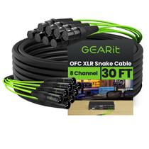 Cabo XLR Snake GearIt de 8 canais e 9 m de cobre