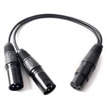 Cabo Xlr Tipo Y Splitter Xlr Fêmea Para Dual Xlr Macho Mxt