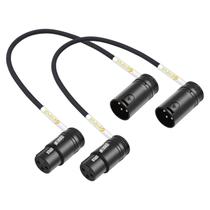 Cabo XLR XLR giratório em ângulo reto XLR macho para fêmea 25 cm