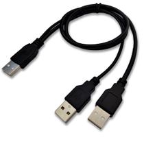 Cabo Y 1 Usb Macho X 2 Usb Macho Para Case Hd Externo 2.0