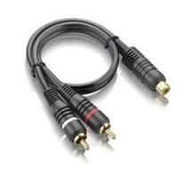 Cabo Y 2 Machos 1 Fêmea 4mm 20cm Áudio Multilaser AU505