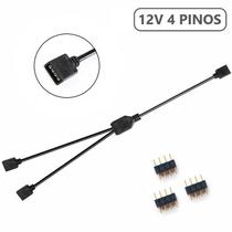 Cabo Y Adaptador RGB Divisor 12V 4 Pinos 1 Para 2 Saídas - Alloyseed