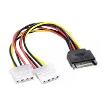 Cabo Y Adaptador SATA 2 Molex IDE 4 pinos 20 cm