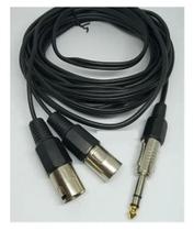 Cabo Y Combo P10 Estéreo Xlr Macho Duplo Blindado 3m