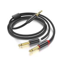 Cabo Y Mono Breakout 3,5mm TRS para 2x 6,35mm (1/4 TS) - 3 Metros