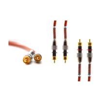 Cabo Y Prime Plug De Metal 5MM Transparente Vermelho 2 Machos E 1 Femea