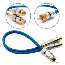 Cabo Y Prime Plug Metal 5mm Azul 2F e 1M - 100% Cobre Svart RCA Linha Positiva