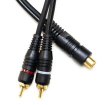 Cabo Y RCA 2 Machos 1 Fêmea Kit com 20 Cabos Injetados 2M1F Amplificador Som Automotivo Atacado