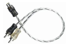 Cabo Y Rca Blindado Techone 2 Machos Preto Prata Injetado Cabo Y Rca Blindado Techone 2 Machos Preto Prata Injetado