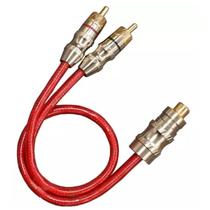 Cabo Y Rca Blindado Techone Svart - 2 Machos 1 Femea