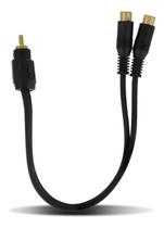 Cabo Y Rca Kx3 1 Macho 2 Fêmeas 30cm Pvc Som Automotivo