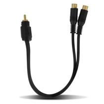 Cabo Y Rca Kx3 1 Macho 2 Fêmeas 30cm Pvc Som Automotivo