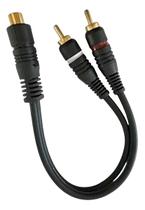 Cabo y rca preto 1f 2m permak ouro para som automotivo
