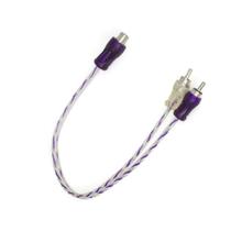 Cabo Y Roxo Com Prata Injetado Transparente 4mm 1 Macho E 2 Fêmeas Revestimento Em Pvc Flexível Linha Svart Cabo Y Roxo Com Prata Injetado Transparente 4mm 1 Macho E 2 Fêmeas Revestimento Em Pvc Flexível Linha Svart