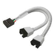 Cabo Y Usb 9 Pinos Branco Hub Splitter Divisor Jusb1 2 Porta