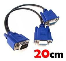 Cabo Y Vga 1 Vga Macho Para 2 Vga Fêmea De Qualidade Cabo 29,5cm YVGA