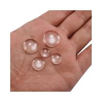 Cabochão De Vidro Transparente 5-50pcs Redondo Com Fundo Plano 8-30mm Para Suprimentos De Fabricação