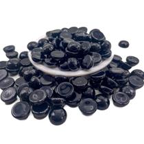 Cabochão Pedra Ágata Preta (10mm / 10 peças) natural Cabochão Pedra Ágata Preta (10mm / 10 peças) natural