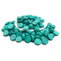 Cabochão Pedra Turquesa Reconstituida 10mm 10 peças - Pedra natural
