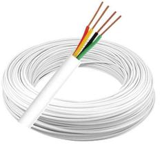 Cabos 2 pares 4 vias 0,40mm p/ Interfone e Alarme 100m