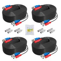 Cabos de Alimentação de Vídeo ANNKE (4 Unidades, 30m) com Conectores e Clipes