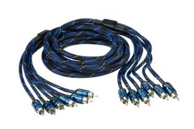 Cabos de áudio de interconexão RCA Scosche EFX Delta D12X6 6CH 3,6 m