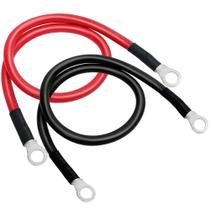 Cabos de bateria LotFancy 4 AWG 60 cm vermelhos + 60 cm pretos Car Marine Cabos de bateria LotFancy 4 AWG 60 cm vermelhos + 60 cm pretos Car Marine