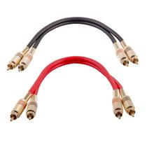 Cabos de conexão de áudio Seismic Audio Premium 30cm 2RCA a 2RCA Cabos de conexão de áudio Seismic Audio Premium 30cm 2RCA a 2RCA