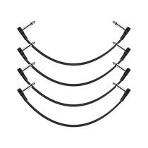 Cabos de conexão de guitarra GOGHOST 30cm, pacote com 4, 1/4 TS, ângulo reto