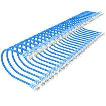 Cabos de conexão Xcftaud Cat 6 0,15 m (pacote com 24) 10 Gbps 550 Mhz azuis Cabos de conexão Xcftaud Cat 6 0,15 m (pacote com 24) 10 Gbps 550 Mhz azuis