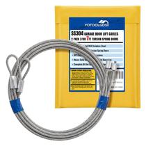 Cabos de elevação para porta de garagem YOTOOLGDS em aço inoxidável 304, 2,6 m, à prova de ferrugem Cabos de elevação para porta de garagem YOTOOLGDS em aço inoxidável 304, 2,6 m, à prova de ferrugem