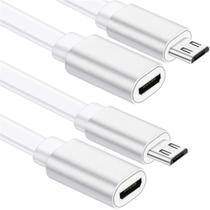 Cabos de extensão micro USB Sumind 20m macho para fêmea, pacote com 2 Cabos de extensão micro USB Sumind 20m macho para fêmea, pacote com 2